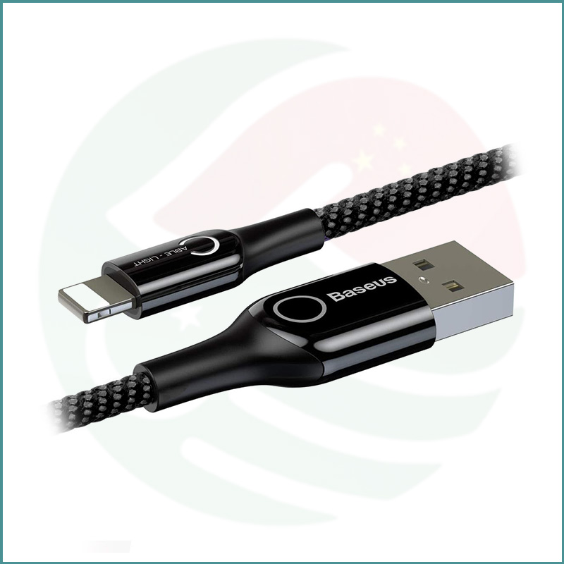 Baseus USB To Lightning Cable | C-Shaped Light Intelligent Power-off (Pouch Packing) - Image 3