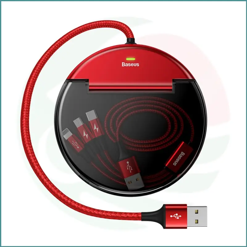 Baseus Car Sharing Charging Station | Type‑C + Dual USB | 3‑in‑1 Cable | (Pouch Packing) - Image 2