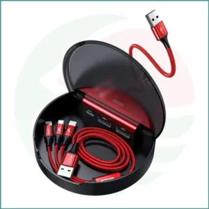 Baseus Car Sharing Charging Station | Type‑C + Dual USB | 3‑in‑1 Cable | (Pouch Packing)