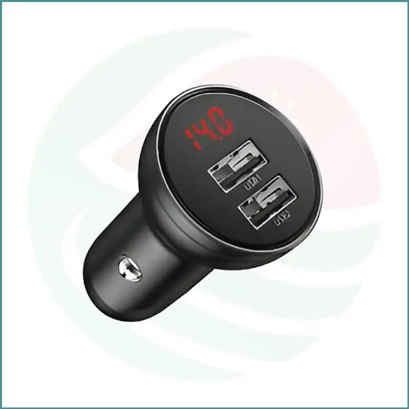 Baseus Digital Display Car Charger | 24W Dual Port - Image 2