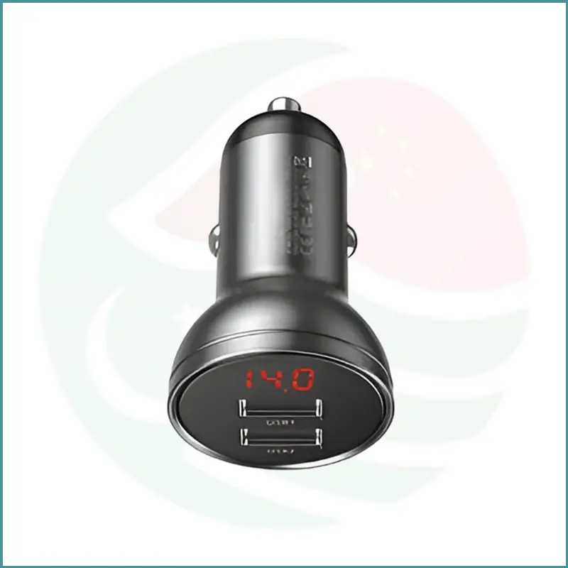 Baseus Digital Display Car Charger | 24W Dual Port - Image 3