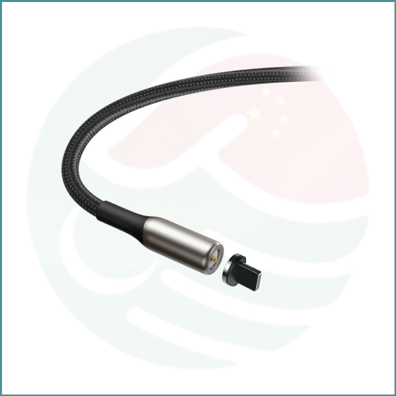 Baseus Zinc Magnetic USB To Lightning Cable For iPhone | 480Mbps | Magnetic Connector | 1m/2m (Pouch Packing) - Image 2