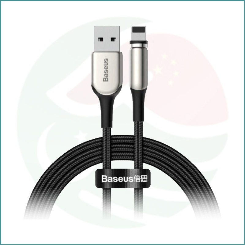 Baseus Zinc Magnetic USB To Lightning Cable For iPhone | 480Mbps | Magnetic Connector | 1m/2m (Pouch Packing)
