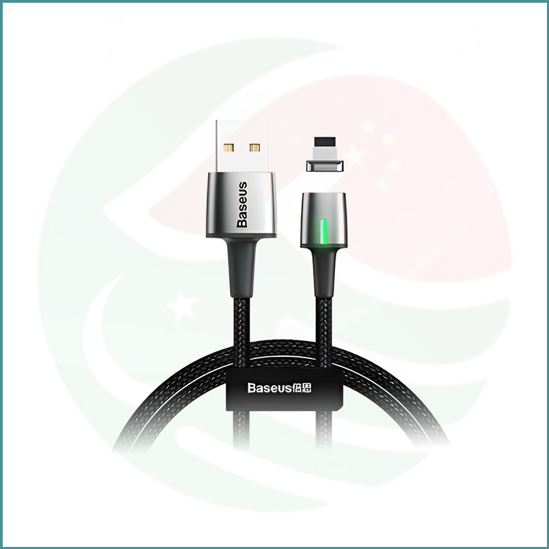 Baseus Zinc Magnetic USB To Lightning Cable For iPhone | 480Mbps | Magnetic Connector | 1m/2m (Pouch Packing) - Image 3