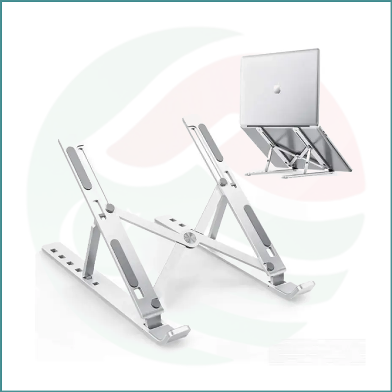 Laptop Stand | Creative Folding Aluminum Bracket | Ergonomic Portable Holder | Adjustable Angles - Image 2