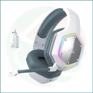 Eksa E1000 WT Wireless Gaming Headset | 2.4GHz | 7.1 Surround | ENC Mic | 36H Battery | White