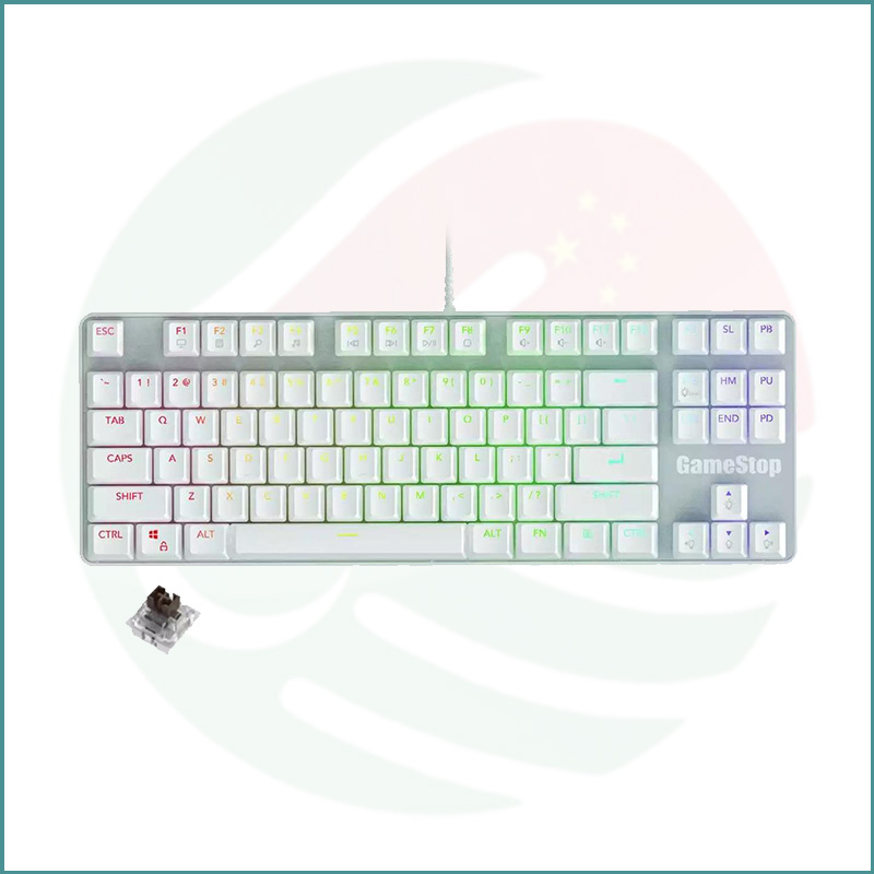 GameStop GS200 FPS Sniper ARGB Mechanical Gaming Keyboard - White (Brown Switches)