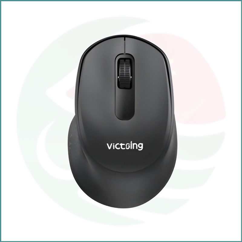 Victsing 2.4G Slim Silent Wireless Mouse, Silent Click, Portable, Ergonomic Design Mouse - Black | PC299A