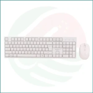 Zidli KM65 Wireless Keyboard & Mouse Combo | 2.4GHz USB Receiver | Anti‑Spill Design | Ergonomic | White
