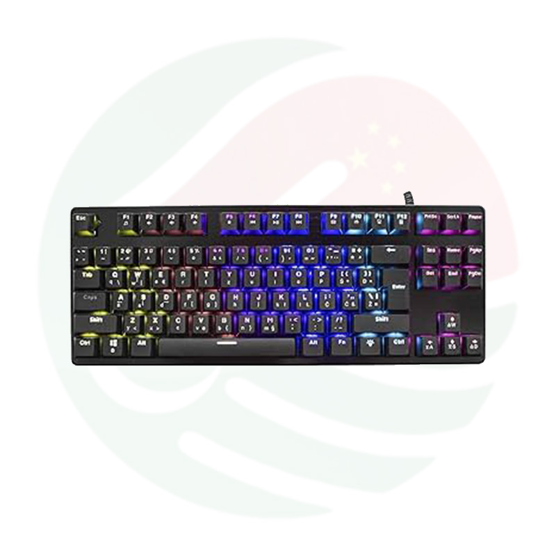 AKIRA AVALON RGB LIGHT, USB Wired Mechanical Keyboard with LED RGB Backlight Black for Professional Gaming users.