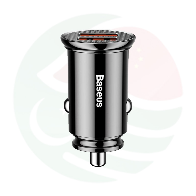Baseus Car Charger Dual QC 3.0, 30 w, BS-C16Q1 CC, Fast Car Charger with Two USB Quick Charge 3.0 Ports - open box, pouch packing