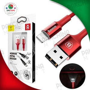 Baseus Mirror Metal Design Cable with Indicator Light for iPhone
