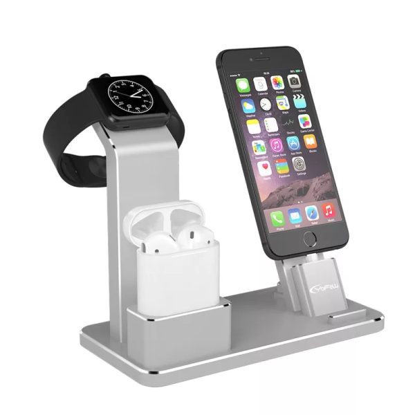 3 In 1 Aluminum Charging Dock Station Stand for Apple Devices