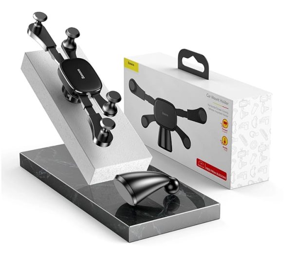 BASEUS Horizontal Screen Gravity Car Support Holder Phone Stand