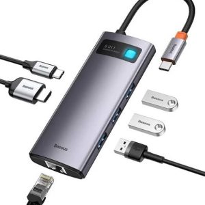 Baseus Metal Gleam Series 6-in-1 Multifunctional Type-C HUB Docking Station