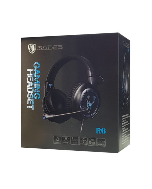 SADES R6 USB 7.1 Channel Sound Gaming Headset for Computer/Laptop/XBOX