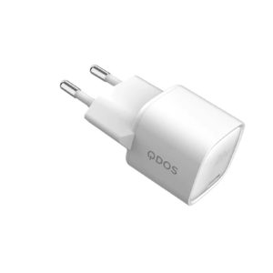 QDOS Powercube MINI 20, USB-C power adapter,  Compact Super Quick Charger - WHITE,