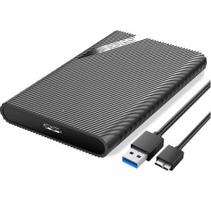 ORICO 2.5'' Hard Drive Enclosure USB 3.0 to SATA Portable, 7mm/9.5mm SSD HDD 5Gbps Tool Free Support UASP (2521U3)