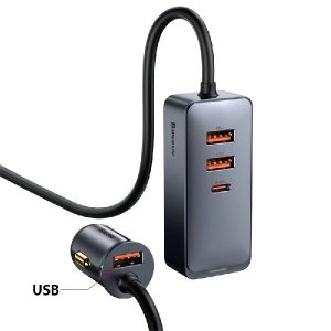 Baseus Share Together 120W PPS Quick Car Charger Dual USB Port + 2x USB Type C With Power Delivery