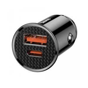 Baseus inAuto 30W Car Fast Charger Quick Charge 4.0 3.0 USB Type-C Fast Charging Car Phone Charger-DUAL PORT Car Adapter