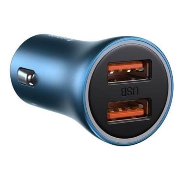 Baseus Car Charger Contactor Dual U Intelligent port  car charger CCJDZ-U- Pro 2 USB Type-A Port Car Charger 40w - open box, pouch packing