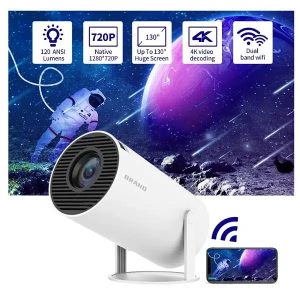 Portable Projector Android/4K Full HD 120 ANSI 2.4G&5G WIFI PCM-HY300, mini portable android projector