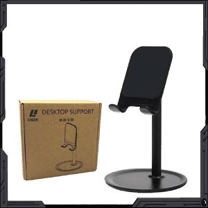 Desktop Support Phone Holder, Adjustable Holder Stand for Tablets and Mobile Phones - The K1 Desktop Support, a portable and universal desktop stand.