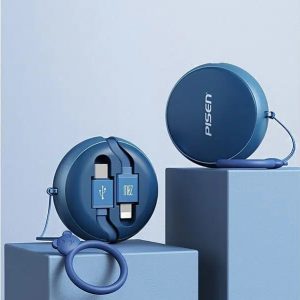PISEN 20W Type-C to IP Retractable cable fast charging Pouch Packing