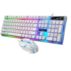 G21B Gaming Keyboard and mouse Combo Wired RGB White/Black