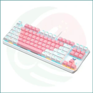 AULA F3087 Mechanical Gaming Keyboard | RGB Rainbow Backlight | Pink