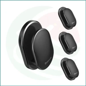 Baseus Small Shell Hook | Durable Hanger | Car • Home • Garage | 4‑Piece Set | Black