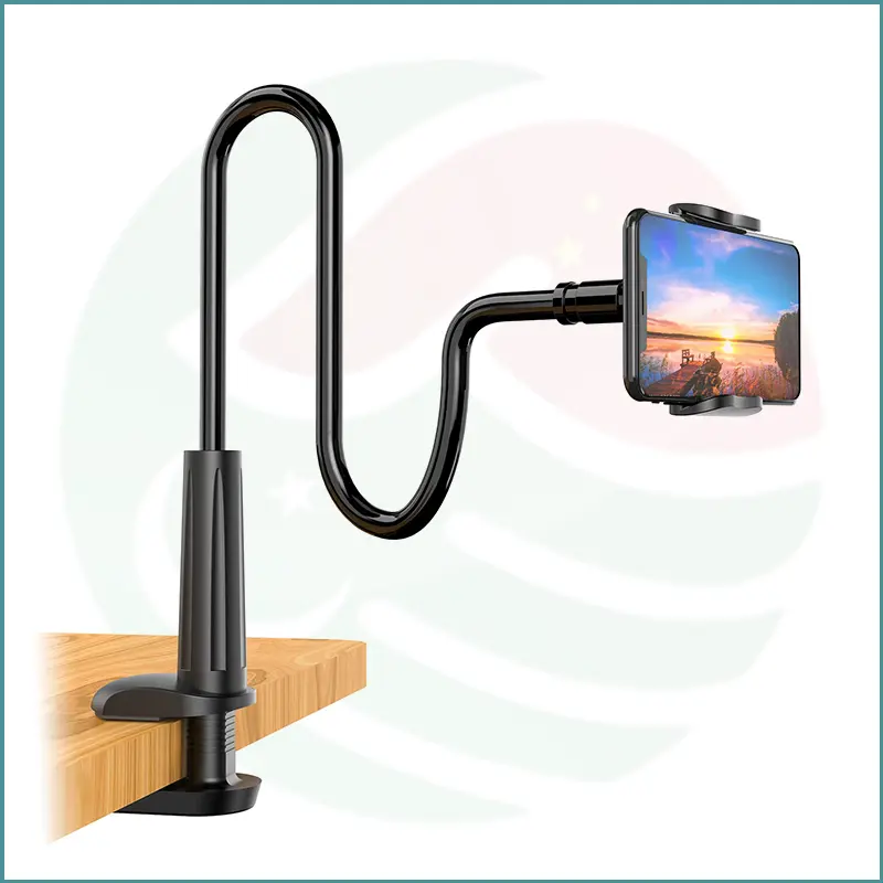 Universal Phone & Tablet Holder | Flexible Long Arm | 360° Rotation | Adjustable Clamp