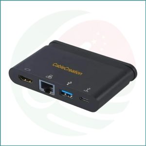 CableCreation USB 3.1 Type-C to HDMI + USB 3.0 + RJ45/Ethernet + Type-C PD Charging Adapter