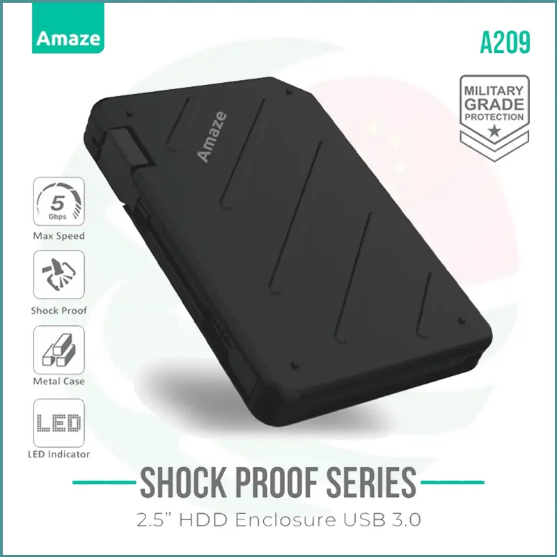 Amaze Shock Proof 2.5" HDD Case USB 3.0 | A209