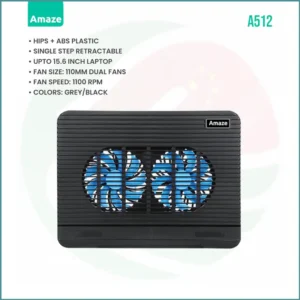 Amaze A512 |  Dual Fan Laptop Cooling Pad
