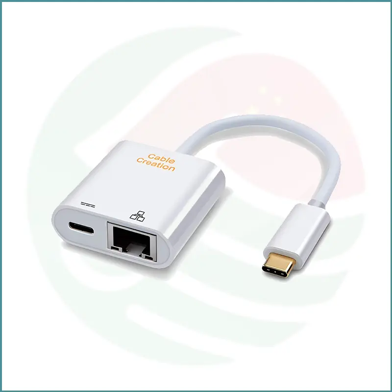 CableCreation Type-C to Type-C Female + Ethernet Adapter