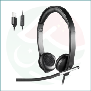 Logitech H650e USB Business Headset | Stereo | Noise‑Cancelling Mic | (Pouch Packing)