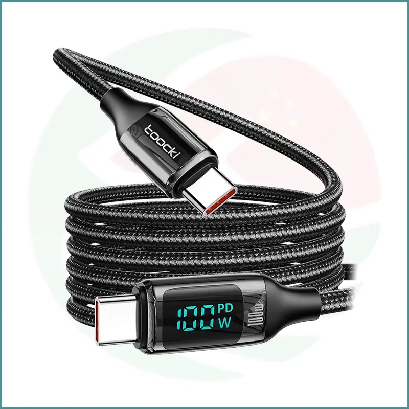 Toocki 100W Type-C to Type-C Cable | 2m | Digital Display | PD Fast Charging