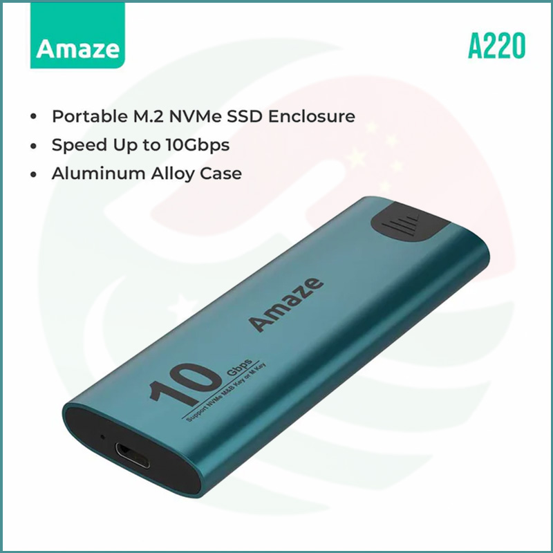 Amaze Portable M.2 NVMe SSD Enclosure 10Gbps | A220