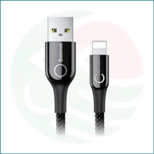Baseus C‑Shaped Light Lightning Cable | Smart Power‑Off | 2.4A | 1M / 2M