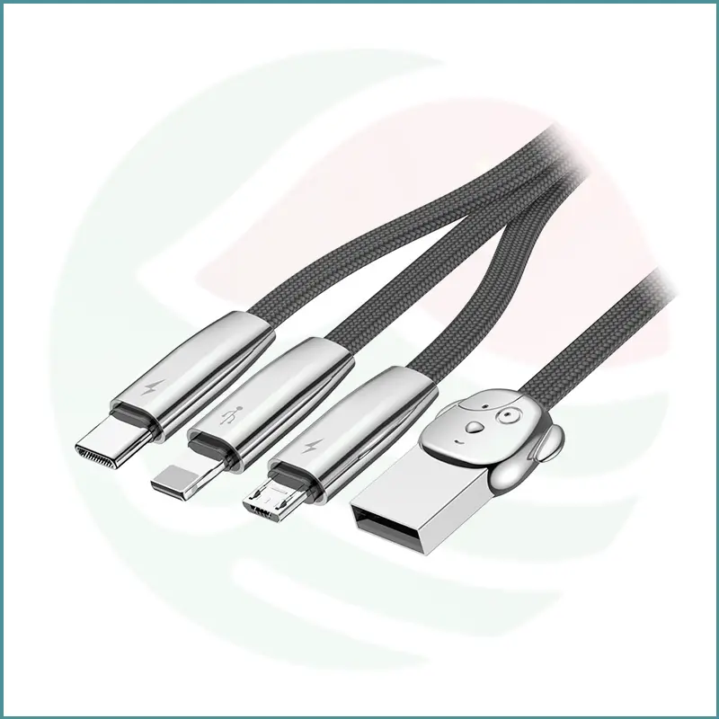 Baseus FuWang 3‑in‑1 Charging Cable | Lightning, Micro USB & Type‑C | 1.2m | 3A - Image 3