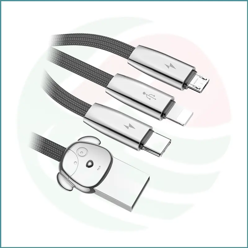 Baseus FuWang 3‑in‑1 Charging Cable | Lightning, Micro USB & Type‑C | 1.2m | 3A - Image 4