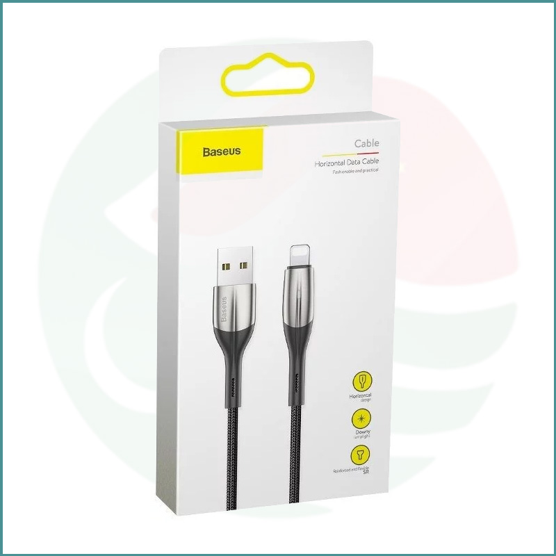 Baseus Horizontal USB to Lightning Cable | 1m | 2.4A Fast Charging & Data Sync - Image 4