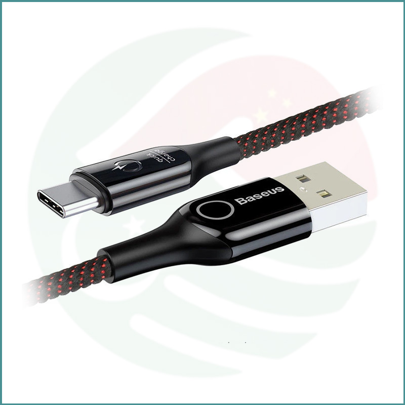 Baseus C‑Shaped Light Intelligent Power‑Off Cable | Type‑C | 3A Fast Charging | 1m - Image 2