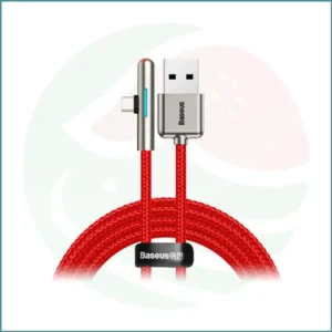 Baseus Iridescent Lamp USB to Type-C | L-Shaped Gaming Cable | 40W HW Flash Charge | 4A | Mobile Gaming