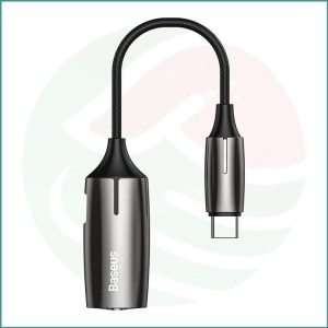 Baseus L60 Type‑C Male to Type‑C + 3.5mm Female Adapter | Music + Charging | LED Indicator