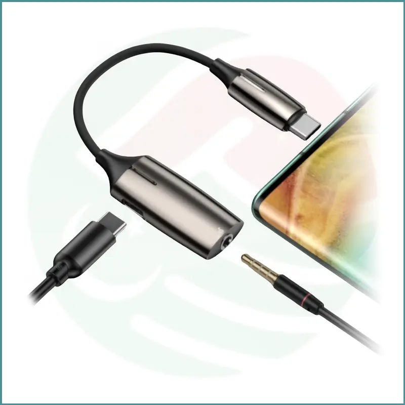 Baseus L60 Type‑C Male to Type‑C + 3.5mm Female Adapter | Music + Charging | LED Indicator - Image 4