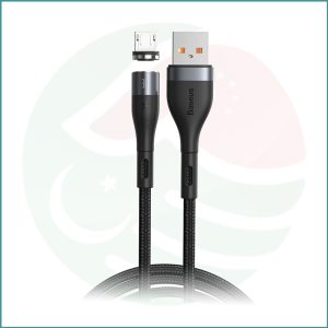 Baseus 3A/5A Zinc Magnetic USB to Micro USB (Android) Cable | Fast Charging & Data Transfer | 1m (Pouch Packing)