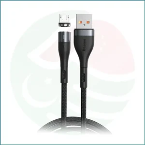 Baseus 3A/5A Zinc Magnetic USB to Micro USB (Android) Cable | Fast Charging & Data Transfer | 1m (Pouch Packing)