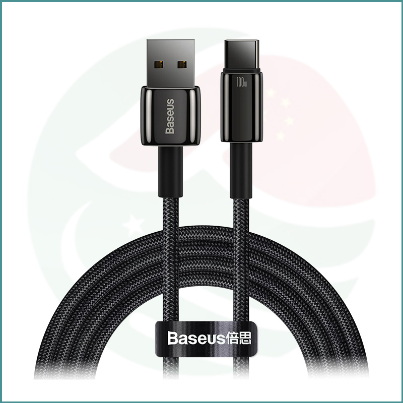 Baseus Tungsten Gold 100W USB to USB-C Cable | 1m / 2m | Black